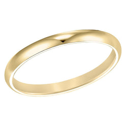 14k Yellow Gold Women's Domed Ring with Polished Finish - 2mm - 5mm - Larson Jewelers