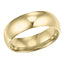 14k Yellow Gold Men's Domed Ring with Polished Finish - 5mm - 10mm
