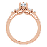 QUINN 14K Rose Gold Pear Cut Lab Grown Diamond Engagement Ring