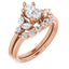 QUINN 14K Rose Gold Pear Cut Lab Grown Diamond Engagement Ring