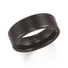 ALDEN Flat Brushed Center Black Tungsten Ring by Triton Rings - 8mm - Larson Jewelers
