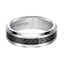 ZEBADIAH Polish Finished Cobalt Comfort Fit Wedding Band with Beveled Edges and Black Carbon Fiber Inlay by Triton Rings - 7 mm - Larson Jewelers