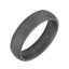 ROCCO Domed Tungsten Wedding Band with Gray Sand Blasted Finish by Triton - 6mm - Larson Jewelers