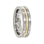 FORTUNATO Titanium Ring with 14K Gold Inlay by Edward Mirell - 6 mm Mirell - Larson Jewelers