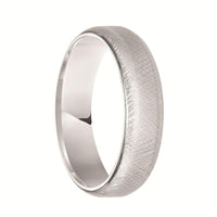 EATON Beveled White Tungsten Ring with Florentine Finish by Triton Rings - 6 mm - Larson Jewelers