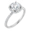 FIONN 14K White Gold Halo Cushion Lab Grown Diamond Engagement Ring