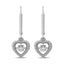 Sterling Silver 1/20 Ct.Tw. Moving Diamond Danglers Earrings - Larson Jewelers