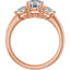 AMIDALA 14K Rose Gold Round Lab Grown Diamond Engagement Ring