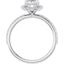 FIONN 14K White Gold Halo Cushion Lab Grown Diamond Engagement Ring