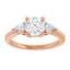 AMIDALA 14K Rose Gold Round Lab Grown Diamond Engagement Ring