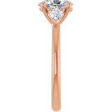 MAYROSE 18K Rose Gold Oval Lab Grown Diamond Engagement Ring