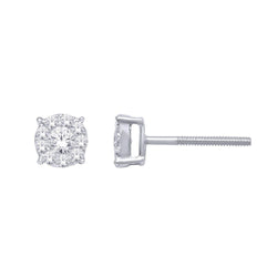 14K White Gold 2/5 Ct.Tw. Diamond Fashion Earrings - Larson Jewelers