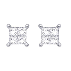 14K White Gold 1/3 Ct.Tw. Diamond Stud Earrings - Larson Jewelers
