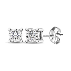 10K White Gold 1/3 Ct.Tw.Diamond Stud Earrings - Larson Jewelers