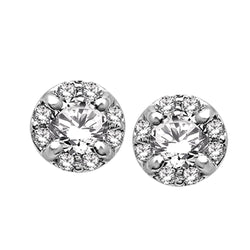 14K White Gold 1/2 Ct.Tw.Diamond Stud Earrings - Larson Jewelers