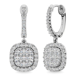 Diamond 3/4 Ct.Tw. Danglers Earrings in 14K White Gold - Larson Jewelers