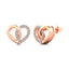 10K Rose Gold 1/10 Ctw Diamond Heart Earrings - Larson Jewelers