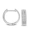 10K White Gold 1/4 Ctw Diamond Hoop Earrings - Larson Jewelers