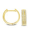 10K Yellow Gold 1/4 Ctw Diamond Hoop Earrings - Larson Jewelers