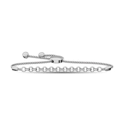 Diamond Bolo Bracelet 1/20 ct tw in Sterling Silver - Larson Jewelers