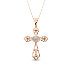 Diamond Accented Lacy Cross Pendant 1/6 Ct.Tw - Larson Jewelers