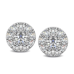 Diamond 1/4 Ct.Tw. Round Frame Stud Earrings - Larson Jewelers