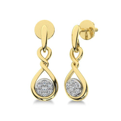 10K Yellow Gold 1/4 Ct.Tw. Diamond Danglers Earrings - Larson Jewelers