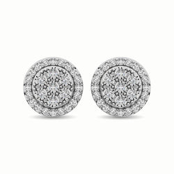 10K White Gold 1/2 Ct.Tw. Diamond Stud Earrings - Larson Jewelers
