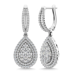 Diamond 2 Ct.Tw. Danglers Earrings in 14K White Gold - Larson Jewelers
