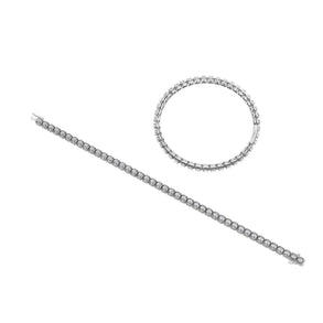 14K White Gold Diamond 1 3/4 Ct.Tw. Bracelet With Milgrain Details - Larson Jewelers