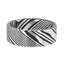 HANZO Black Flat Brushed Damascus Steel Men’s Wedding Band with Vivid Etched Design- 6mm & 8mm - Larson Jewelers