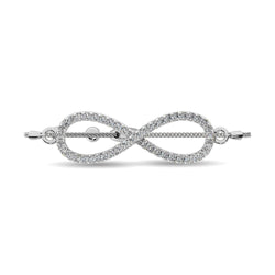 Diamond Infinity Bracelet 1/6 ct tw in Sterling Silver - Larson Jewelers