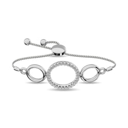 Diamond Circle Bracelet 1/6 ct tw in Sterling Silver - Larson Jewelers