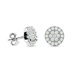 Diamond Stud earrings 1/3 ct tw in 10K White Gold - Larson Jewelers