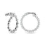 Diamond 3/4 Ct.Tw. Straight Baguette Hoop Earrings in 14K White Gold - Larson Jewelers