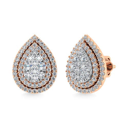 Diamond 7/8 Ct.Tw. Fashion Earrings in 14K Rose Gold - Larson Jewelers