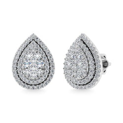 Diamond 7/8 Ct.Tw. Fashion Earrings in 10K White Gold - Larson Jewelers
