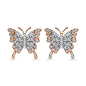 Diamond 1/3 Ct.Tw. Heart Earrings in 10K Two Tone - Larson Jewelers