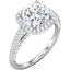 10K White 5.2 mm Round 1 CTW Diamond Engagement Ring - Larson Jewelers