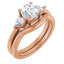 ROSANA 18K Rose Gold Round Lab Grown Diamond Engagement Ring