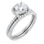 BERTA Platinum Halo Cushion Lab Grown Diamond Engagement Ring