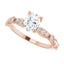 JULEP 14K Rose Gold Oval Lab Grown Diamond Engagement Ring