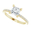 SADIE 14K Yellow Gold Square Princess Cut Lab Grown Diamond Engagement Ring
