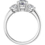 BELA 18K White Gold Round Lab Grown Diamond Engagement Ring