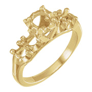 ANNABEL Five Stone Lab Diamond Engagement Ring with Polished Finish in 14K Yellow Gold