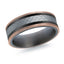 14K Rose Gold with 14K White Gold Ring from the Tantalum Collection by Malo