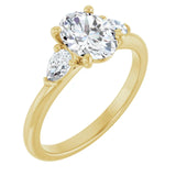 BUTTERCUP 14K Yellow Gold Oval Lab Grown Diamond Engagement Ring