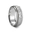 RHODE Novell Hand Engraved Center Silver Wedding Band - 8mm - Larson Jewelers