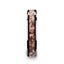 CAMBRIAN Pink Dinosaur Bone Inlaid Black Ceramic Beveled Edged Ring - 4mm & 8mm - Larson Jewelers