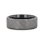 DIEMOS Flat Black Titanium Ring with Meteorite and Beveled Edges - 8mm - Larson Jewelers